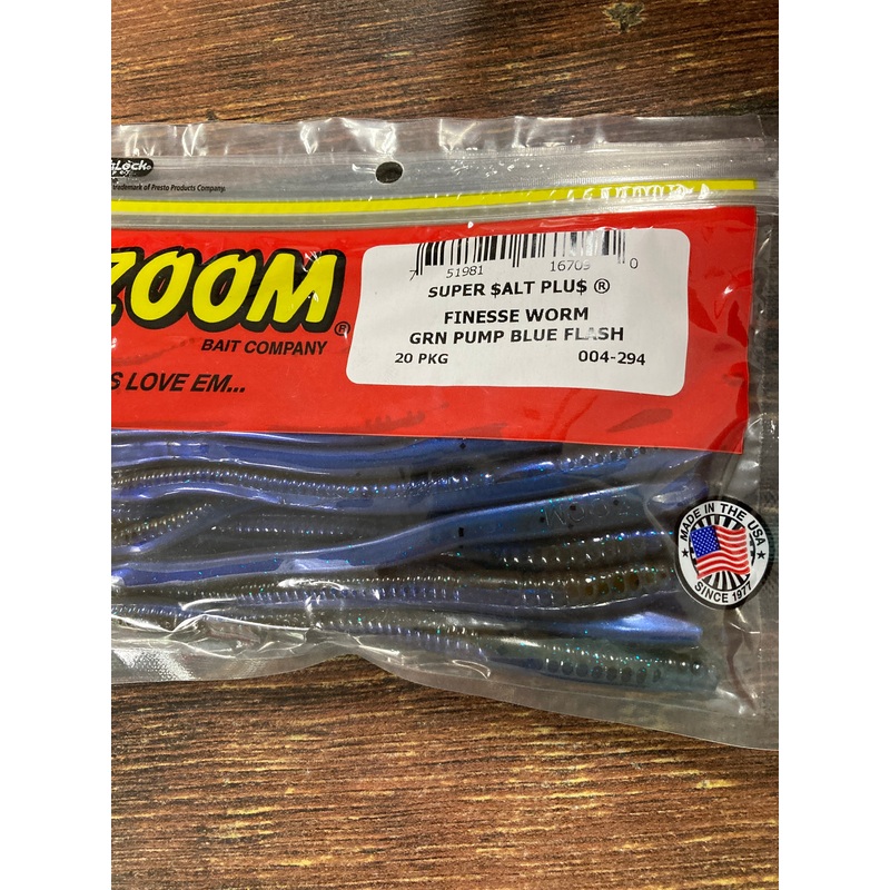 Zoom Finesse - Green Pumpkin Blue Flash