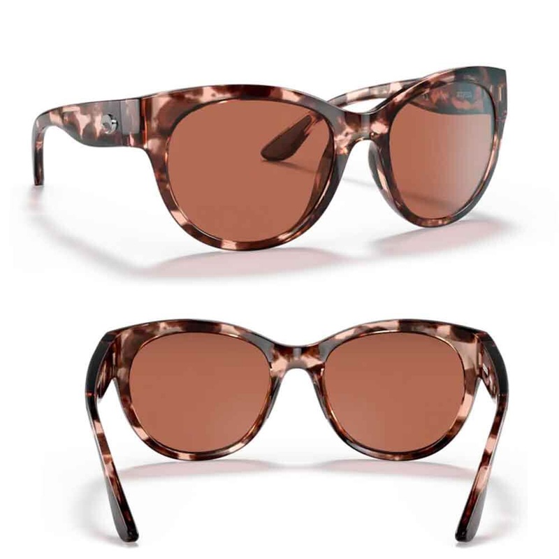 Costa Maya Shiny Coral Tortoise Frame Sunglasses