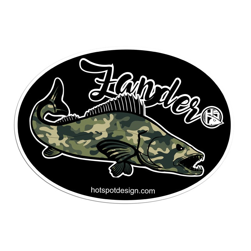 Hotspot Design - Sticker Zander Camo cm 30x23