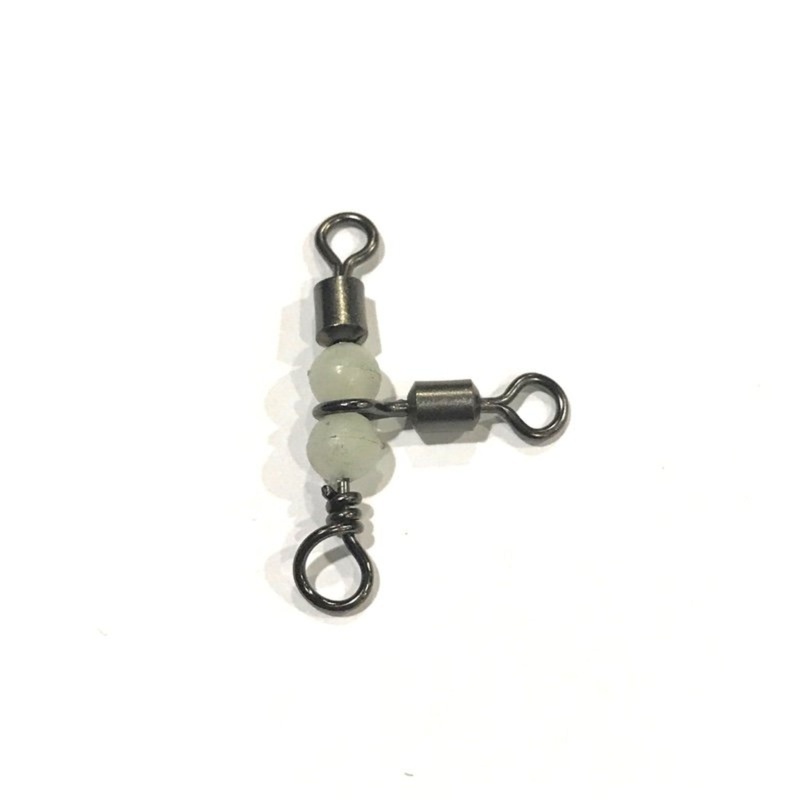 Tsunami Rolling T-Swivels with Glow Bead
