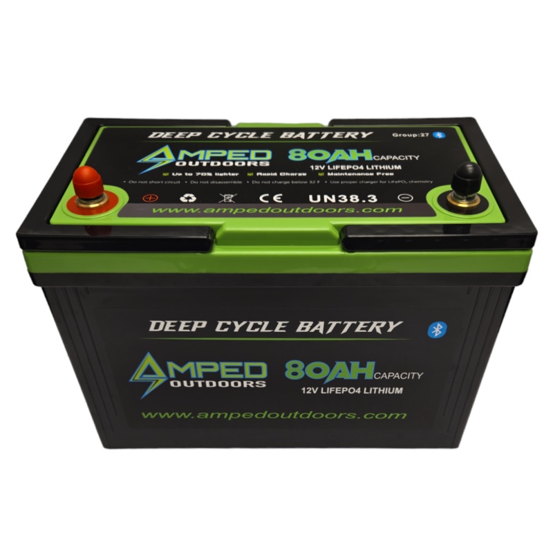 80Ah Lithium Battery (LiFePO4) 12.8V - Bluetooth - IP67 Waterproof - Heated