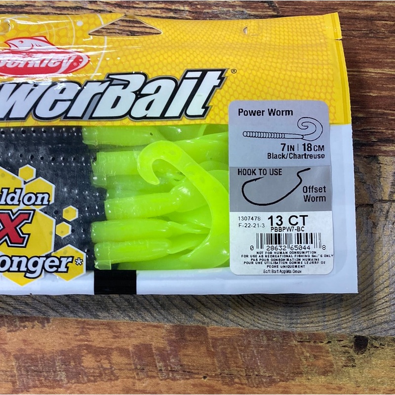 Berkley Power Worm 7 Black/Chart