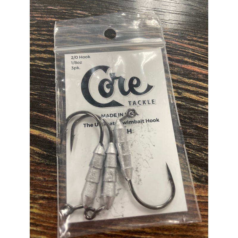 Core Tackle Tush 2/0 Hook 1/8 oz. 3 pk