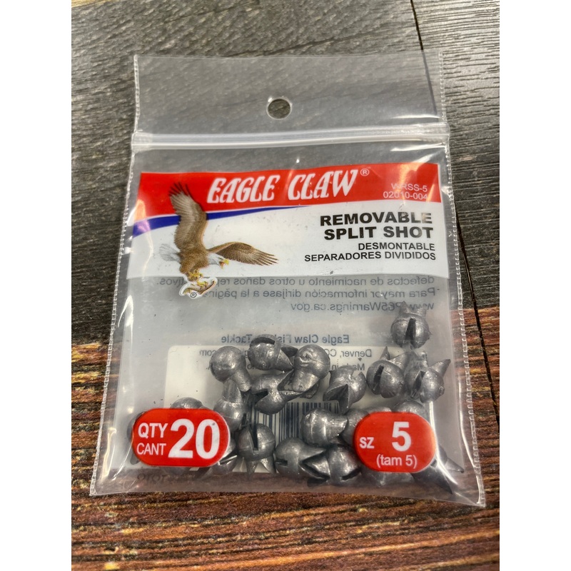 Eagle Claw Removable Split Shot Sz 5