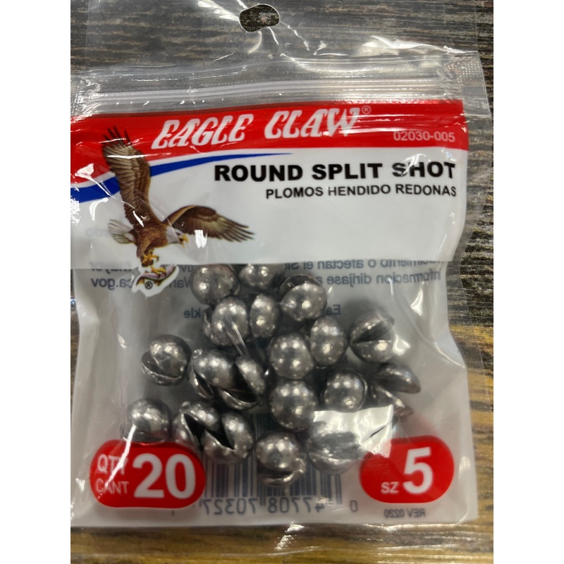 Eagle Claw Round Split Shot #5 Lead