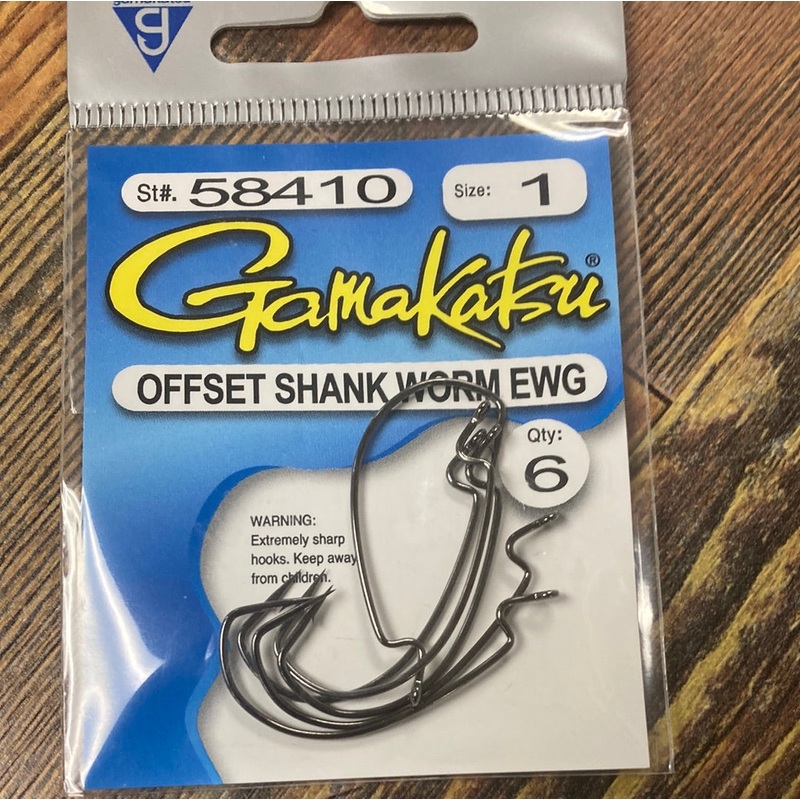 Gamakatsu Offest Shank Worm EWG # 1