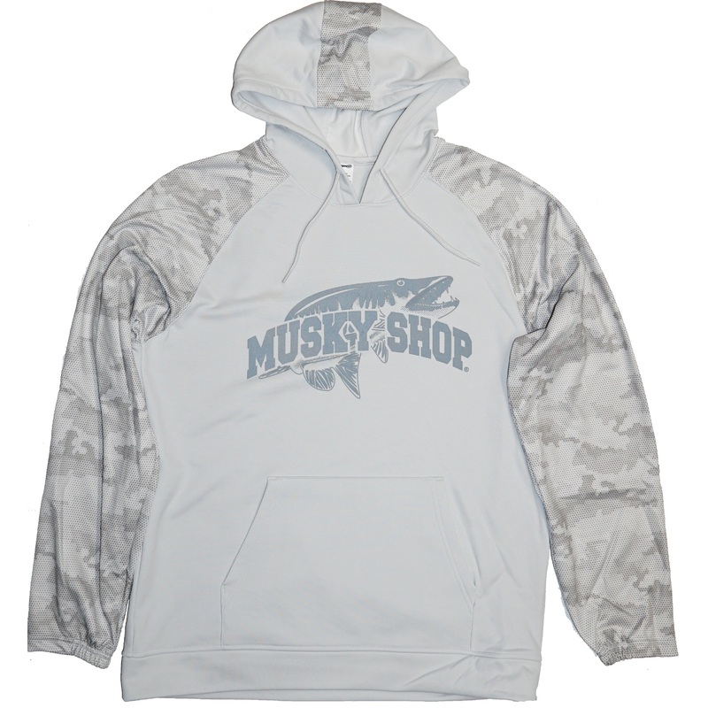Musky Shop Paragon Camo Fleece Hoodie Aluminum