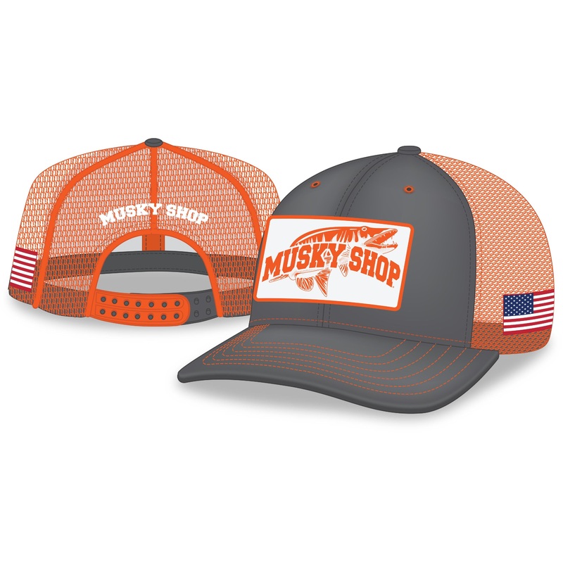 Musky Shop Charcoal Blaze Mesh Trucker Cap