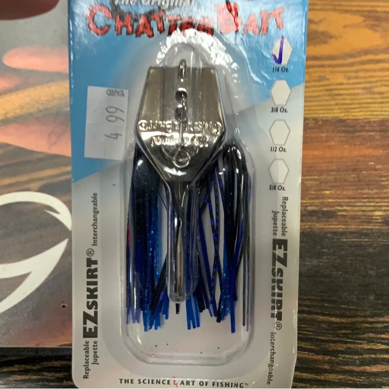 Z Man The Original Chatterbait 1/4 oz. Black Blue