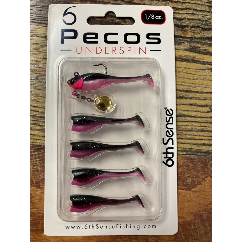 6th Pecos Underspin 1/8 oz. Black Rose