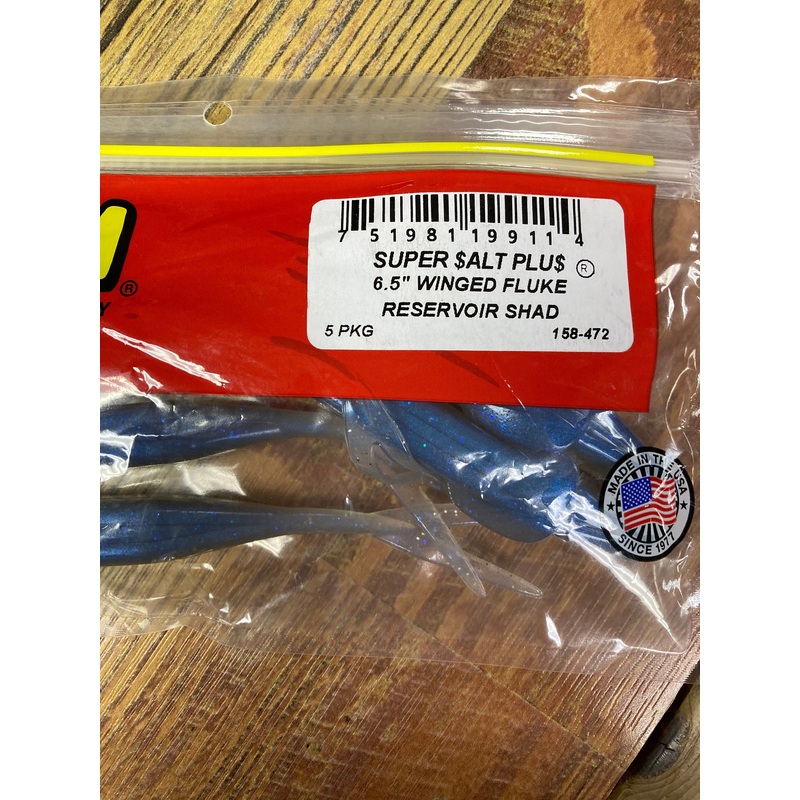 Zoom Winged Fluke 6.5 Reservoir Shad