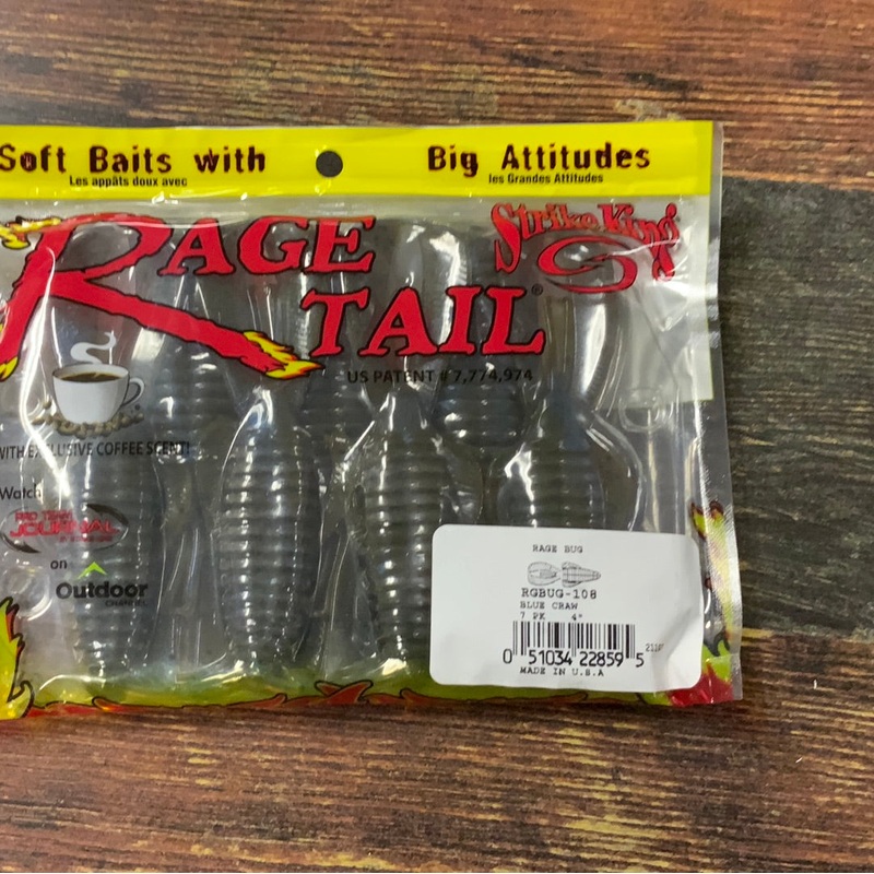 Strike King Rage Bug 4" Blue Craw