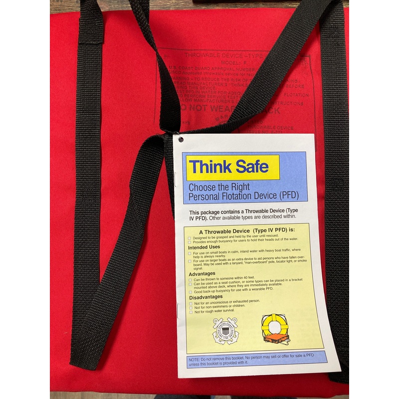 Think Safe Type IV PVD Boat Cushion - Red