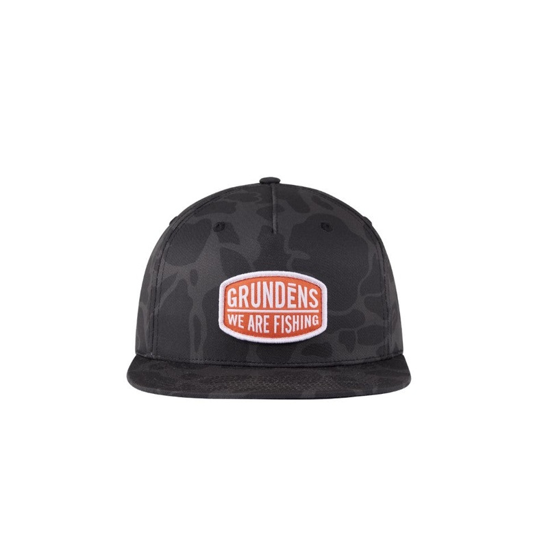 Grunden's We Are Fishing Trucker Hat - Black Camo