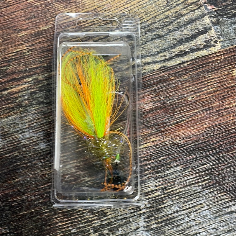 Kneipps Deer Hair Craw Jig 1/4 oz. Chartreuse/Orange