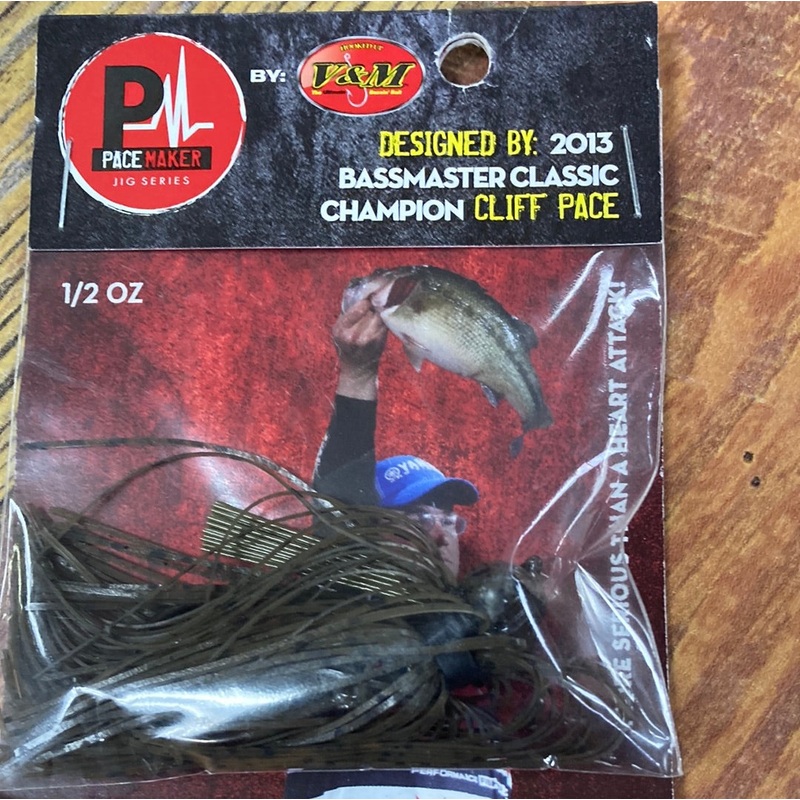 V&M Flatline Football Jig 1/2 oz. Green Pumpkin