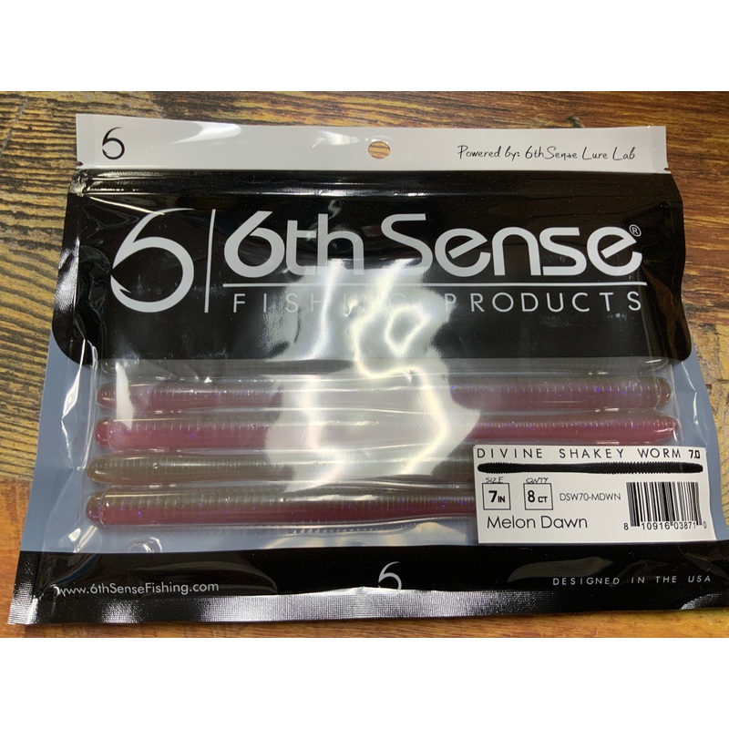 6th Sense Divine Shakey Worm 7" Melon Dawn