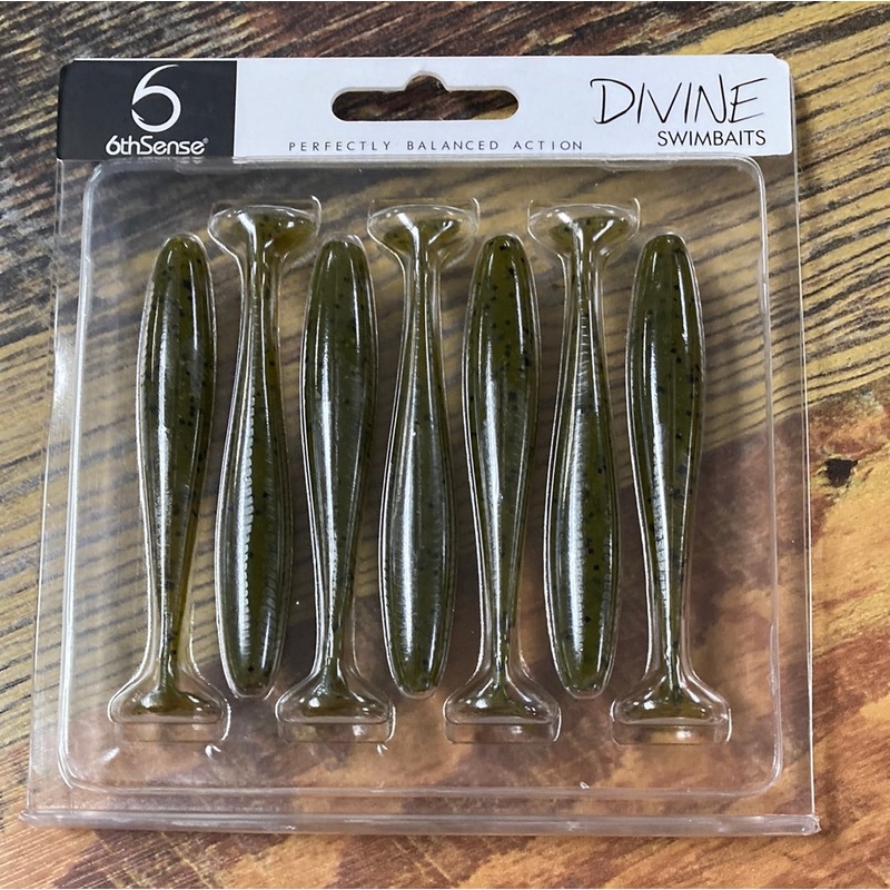 6th Sense Divine Swimbaits 3.2 Green Pumpkin
