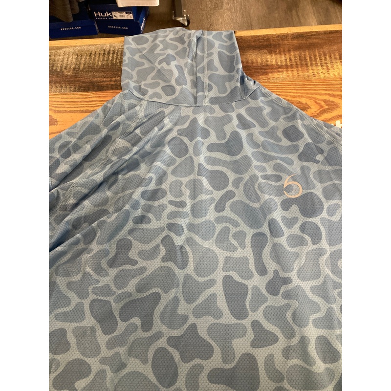 6th Sense Fish Lite Hooded Shirt - Big Water Blue