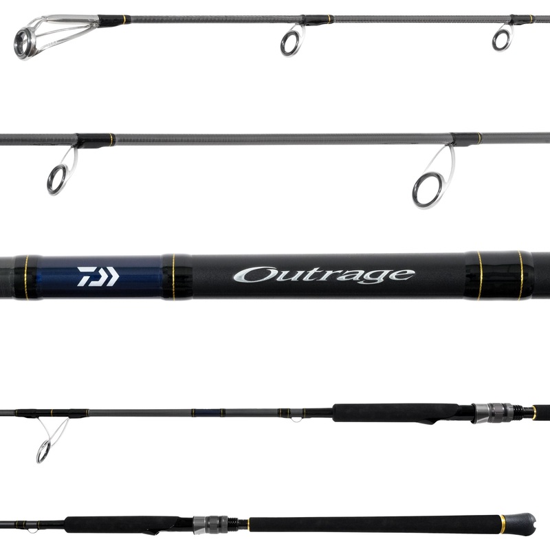 Daiwa Outrage 6FT6IN 50-100lb Jigging Spinning Rod - OTR66MHS