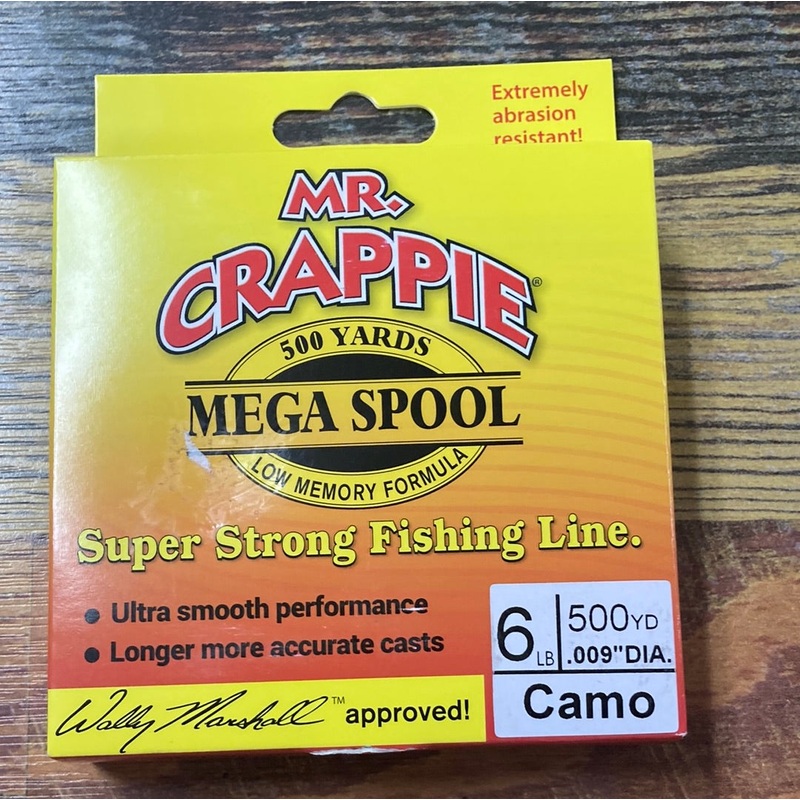 Mr Crappie Low Memory - Camo  6 lb. 500 yds