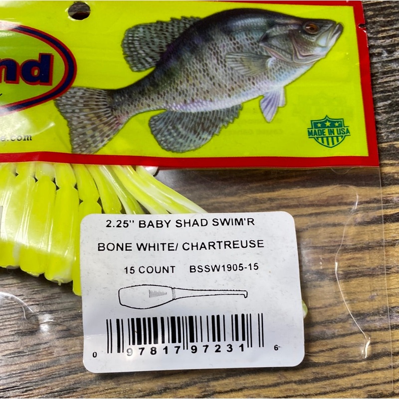 Bobby Garland 2.25 Baby Shad Swimr Wht/Chart