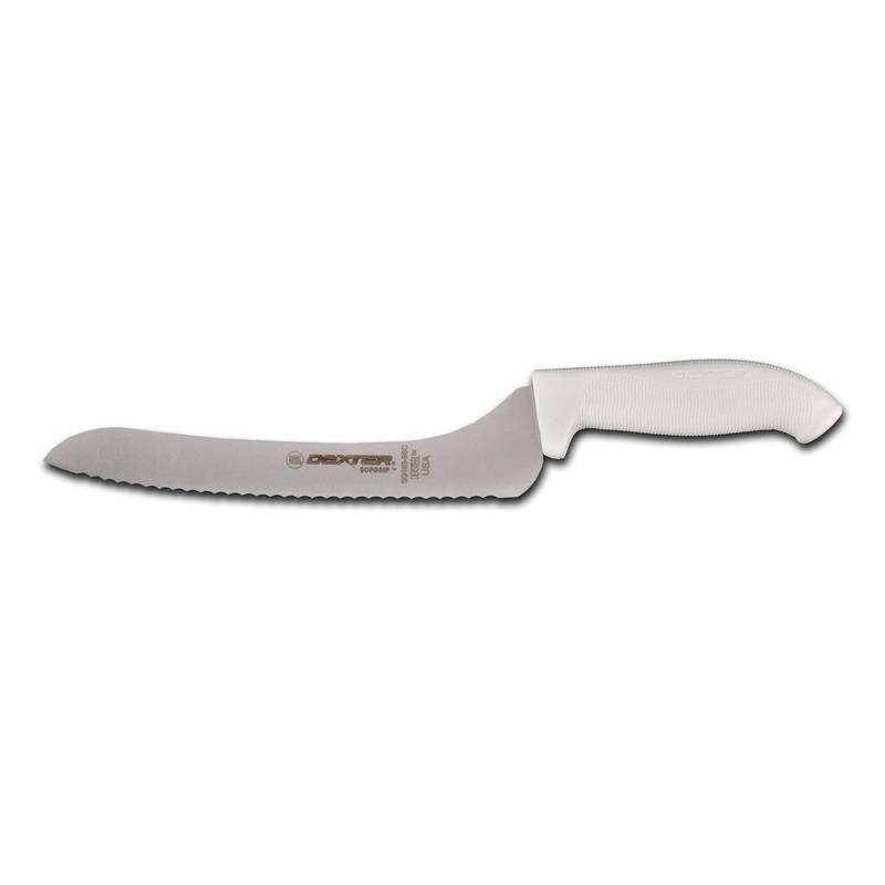 Dexter Russell SofGrip 9" Offset Scalloped Utility Slicer SG163-9