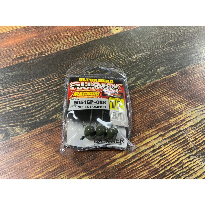 Owner Mag Shaky Football Jig 1/2 oz. 8/0 Green Pumpkin