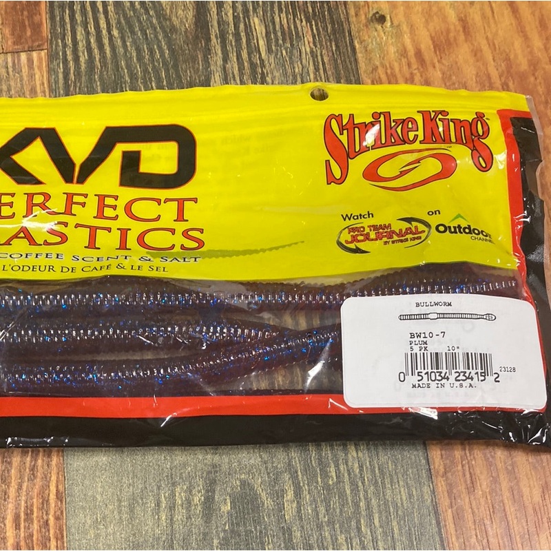 Strike King KVD Bull Worm 10" Plum