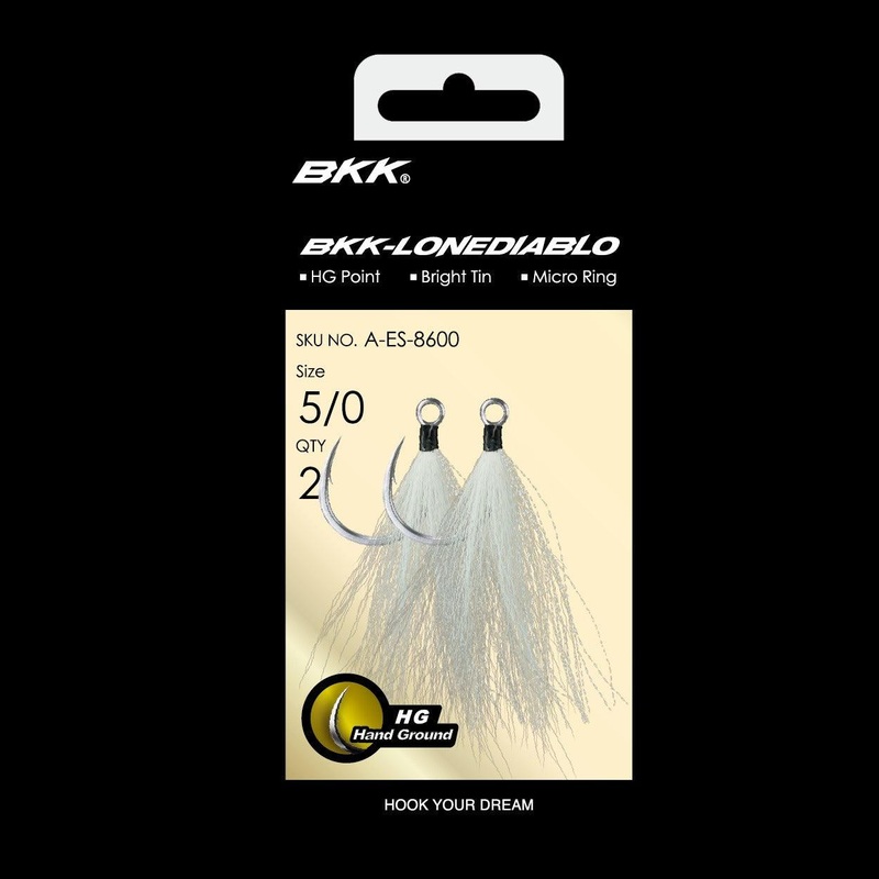 BKK LONEDIABLO White Bucktail Teaser Hooks
