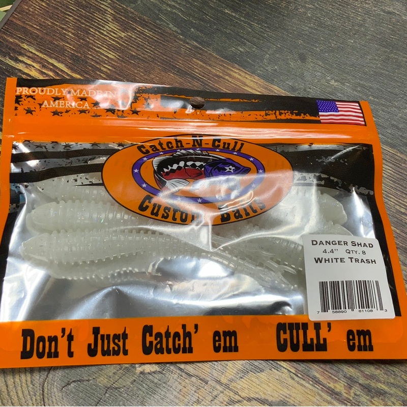 Catch-N-Cull Danger Shad 4.4" White Trash