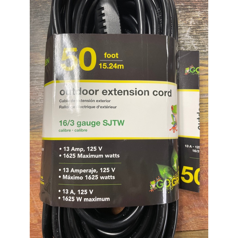 Go Green Outdoor Extension Cord 50ft.