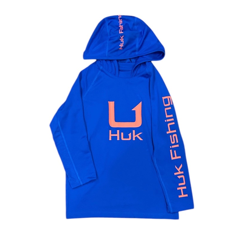 HUK Icon Hoodie YXS Ocean Blue