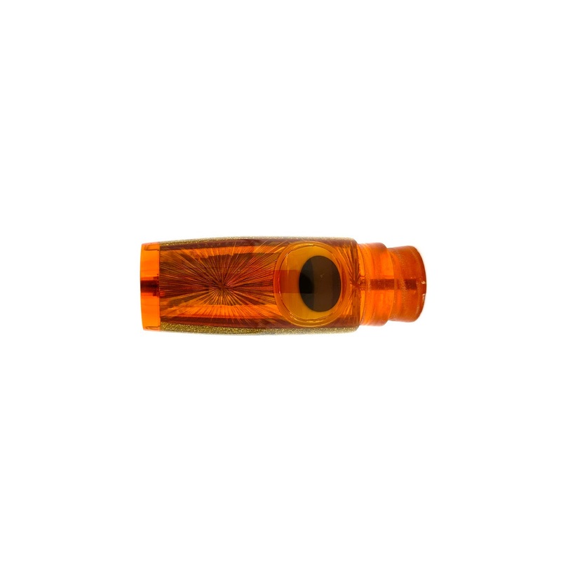 Koya Lures - 12in Large Hard Head - Orange Starburst Gold Glitter