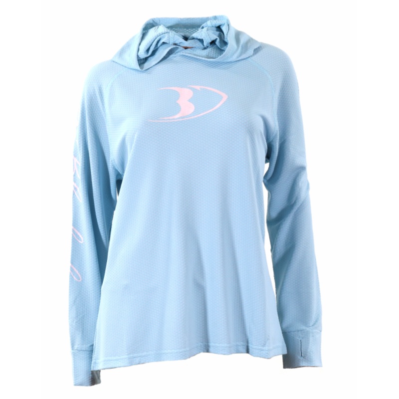 Blackfish Women's CoolCharge UPF Angler Sun Hoodie - Sky Blue