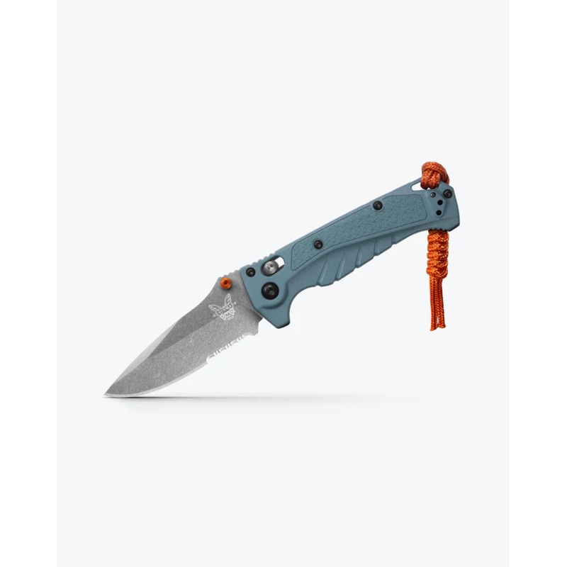 Mini Adira | Depth Blue | Drop-Point Serrated