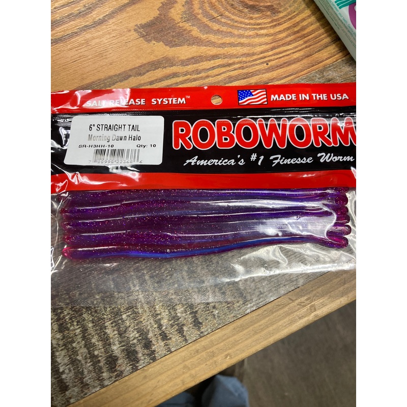Roboworm Straight Tail 6 Morning Dawn Halo