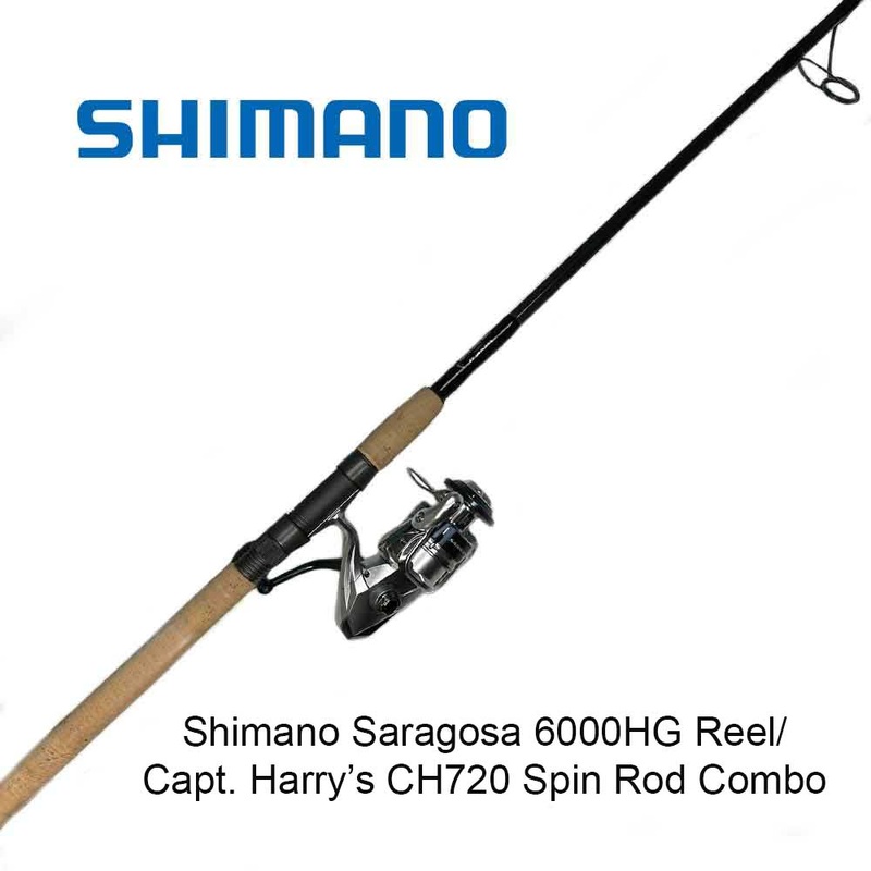 Shimano Saragosa 6000 And Capt. Harry's CHSC720 Spinning Combo