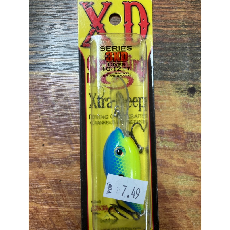 Strike King Pro Model 3XD Chartreuse/ Powder Blue Back