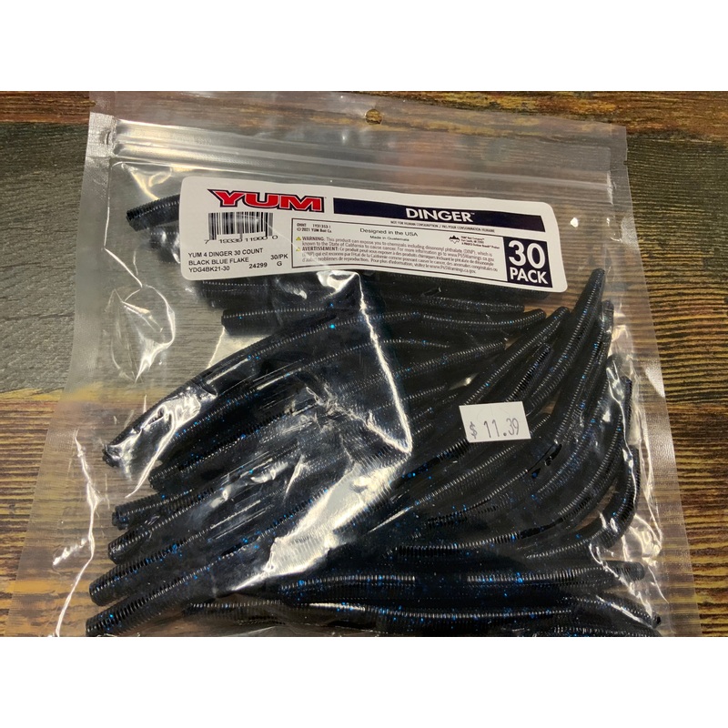 YUM Dinger 4" Black Blue Fake - Bulk