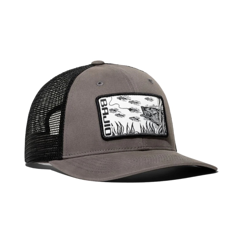 BAJIO Snook Patch Trucker Hat - Charcoal/Black One Size