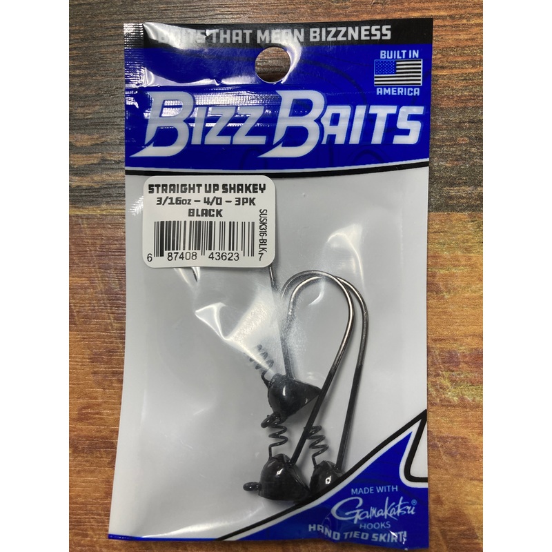 Bizz Baits Shakey Head 3/16 oz. 4/0 Black