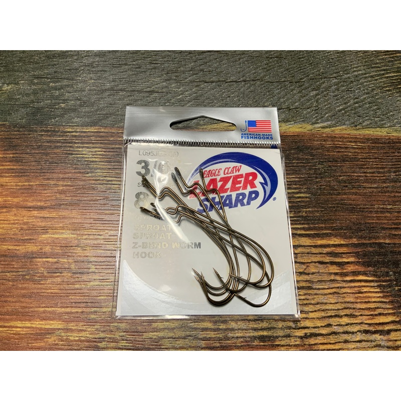 Eagle Claw Sproar Z Bend Worm Hook 3/0