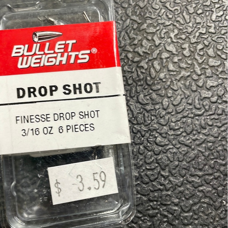 Bullet Weight Drop Shot Finesse 3/16 oz. 6pcs
