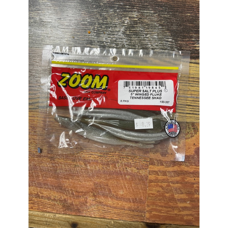 Zoom 5" Winged Fluke - Tennessee Shad