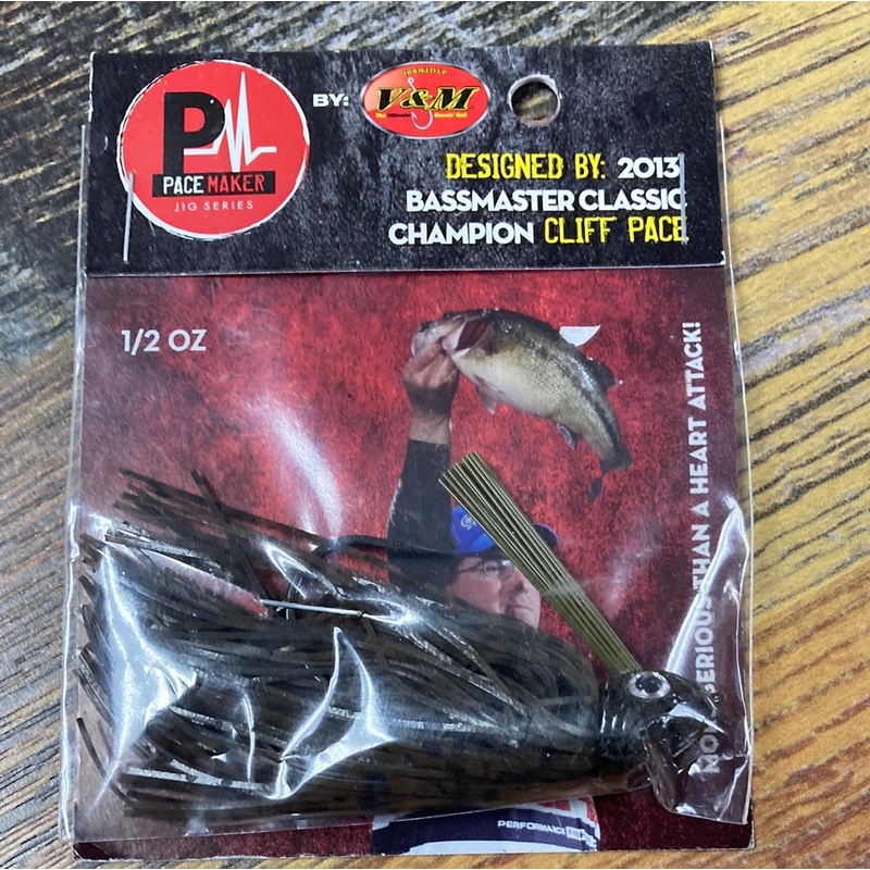 V&M Pulse Swim Jig 1/2 oz. Green Pumpkin