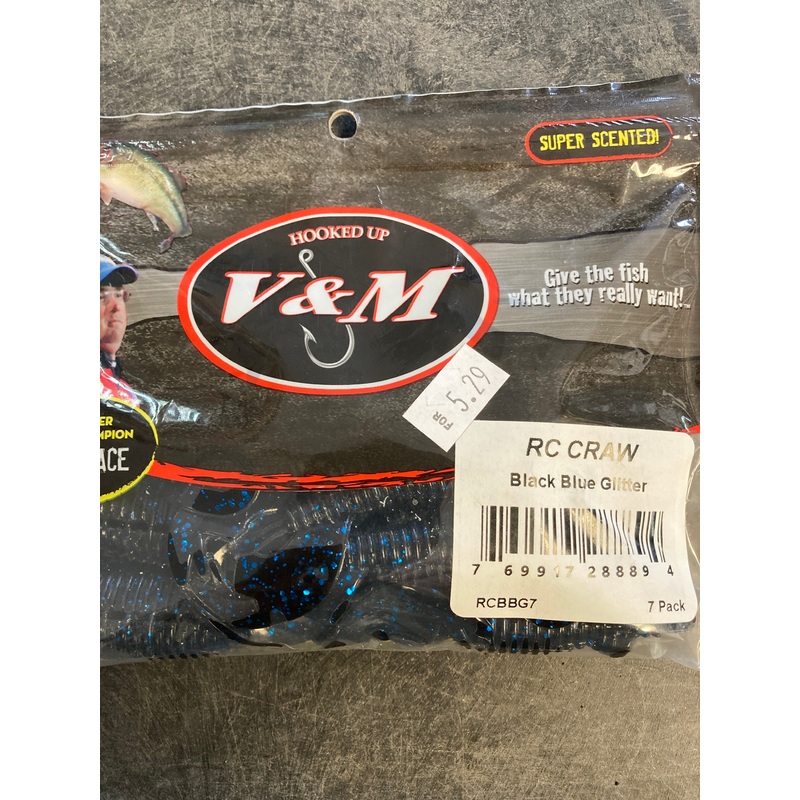 V&M RC Craw - Black Blue Glitter