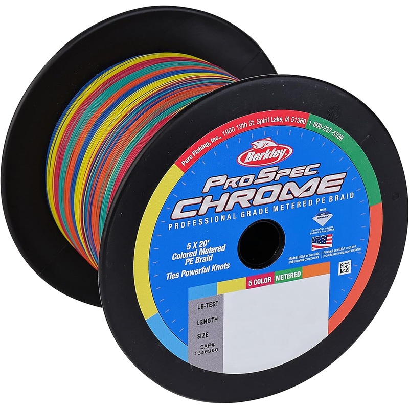 Berkley ProSpec Chrome 5x20' Metered Braided Line 100lb 1500yd