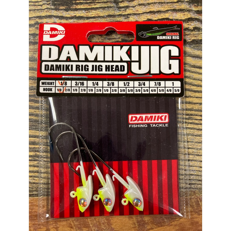 Damiki Rig Jig Head 1/8 oz. Chartreuse