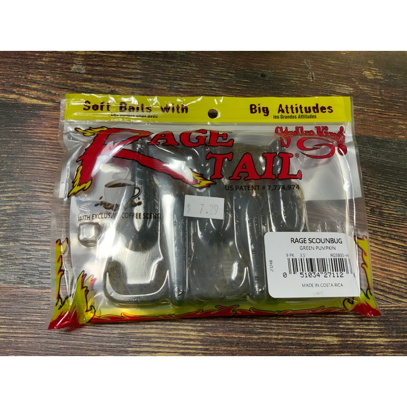 Strike King Rage Scoundbug 3.5" Green Pumpkin